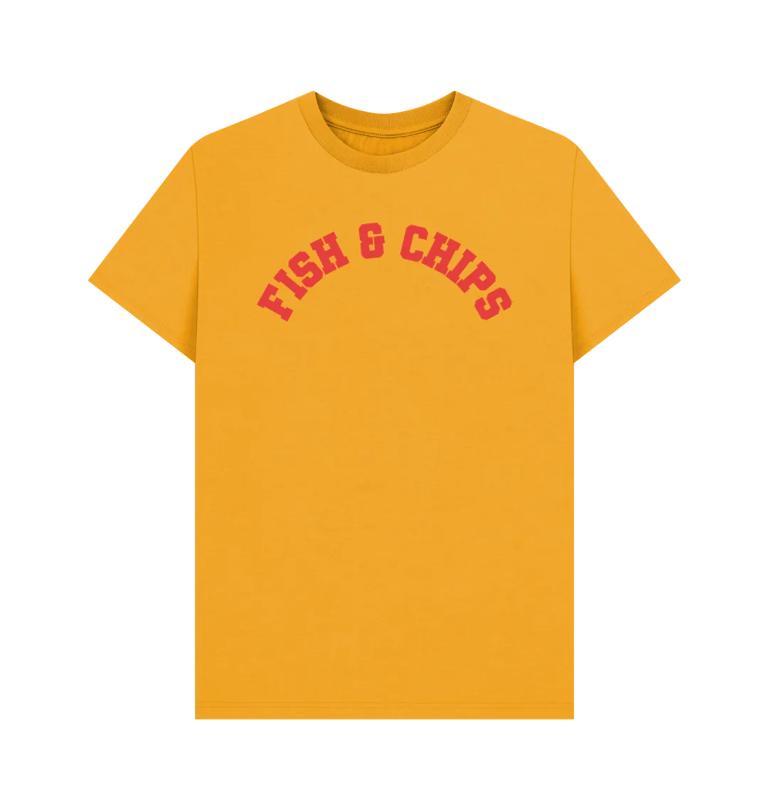 Fish and Chips Varsity Unisex T-shirt, a classic British staple