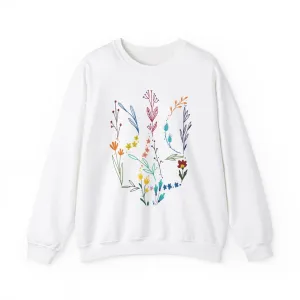 Floral Tryzub Crewneck Sweatshirt