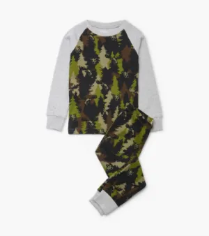Forest Camo Organic Cotton Raglan Pajama Set