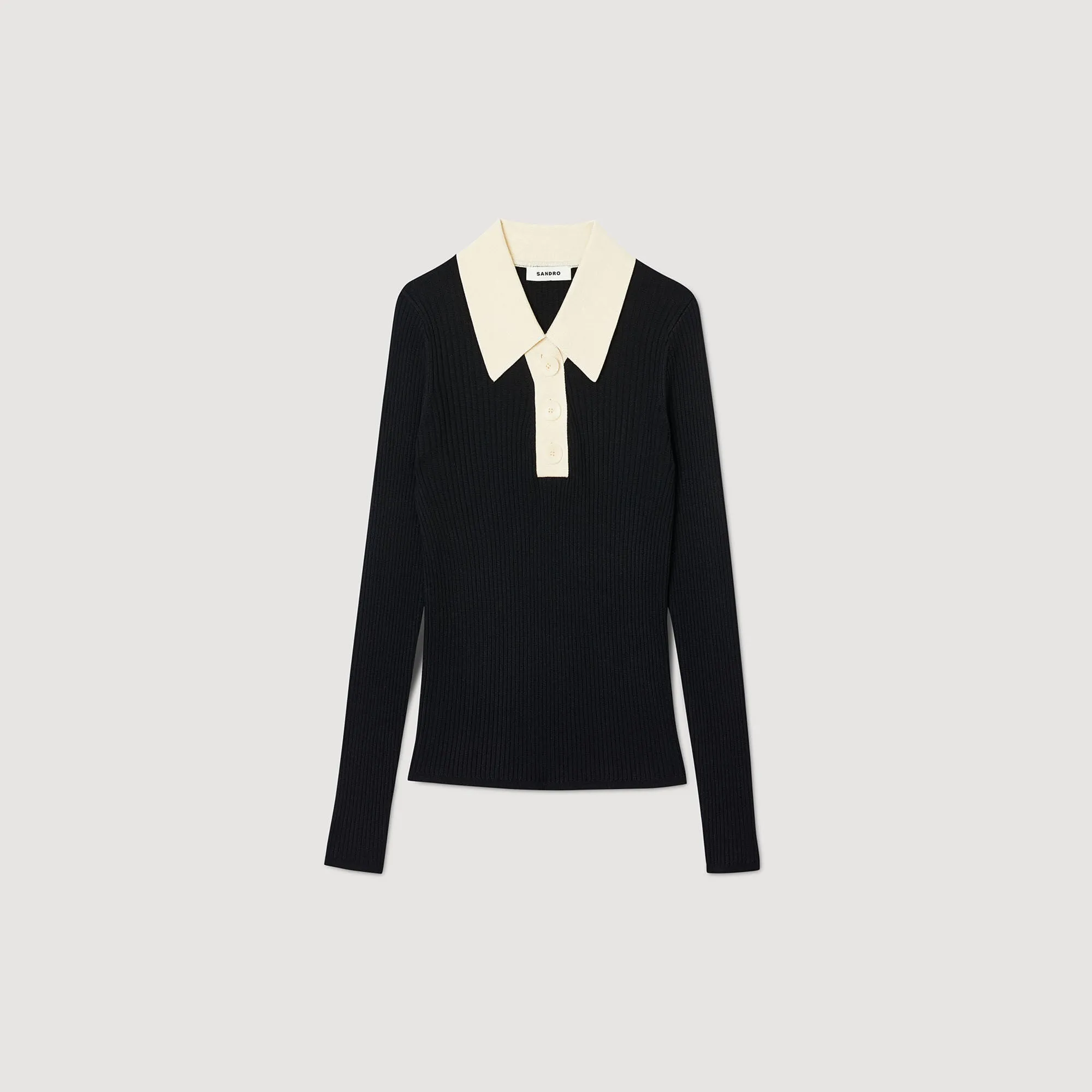 Gabb Knit Polo Shirt Jumper Black