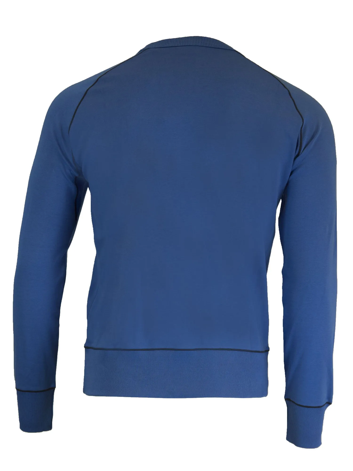 Gant Men's O. Contrast Stitching C-Neck Sweat, Medium, Nautical Blue