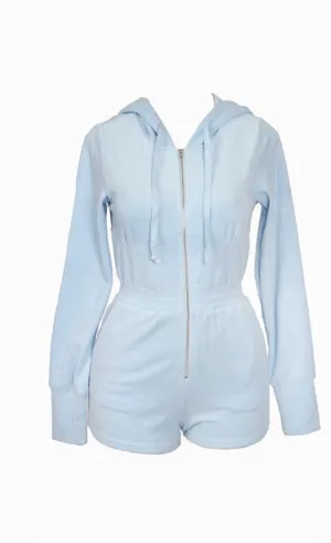 Heavenly Blue Baddie Romper