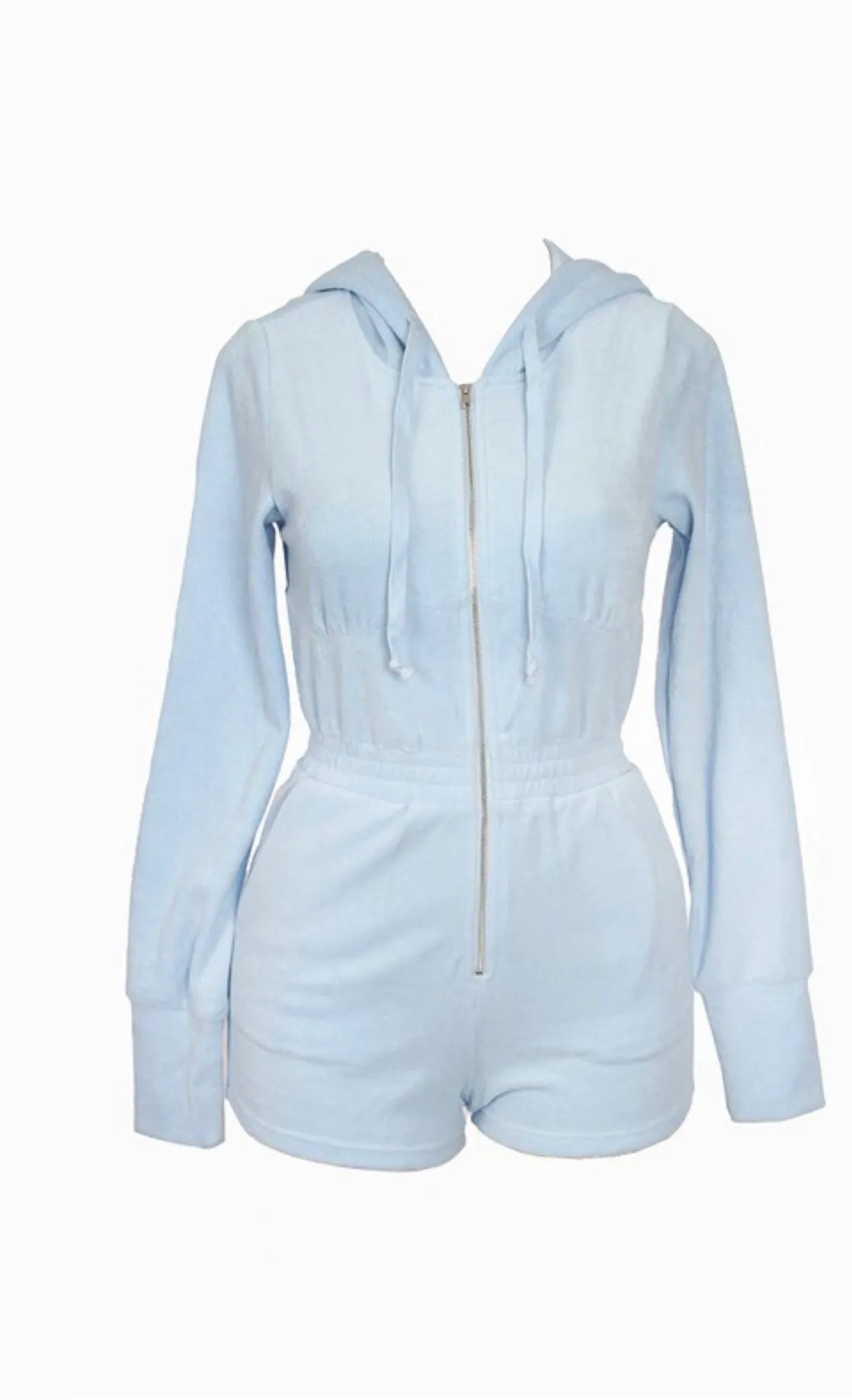 Heavenly Blue Baddie Romper