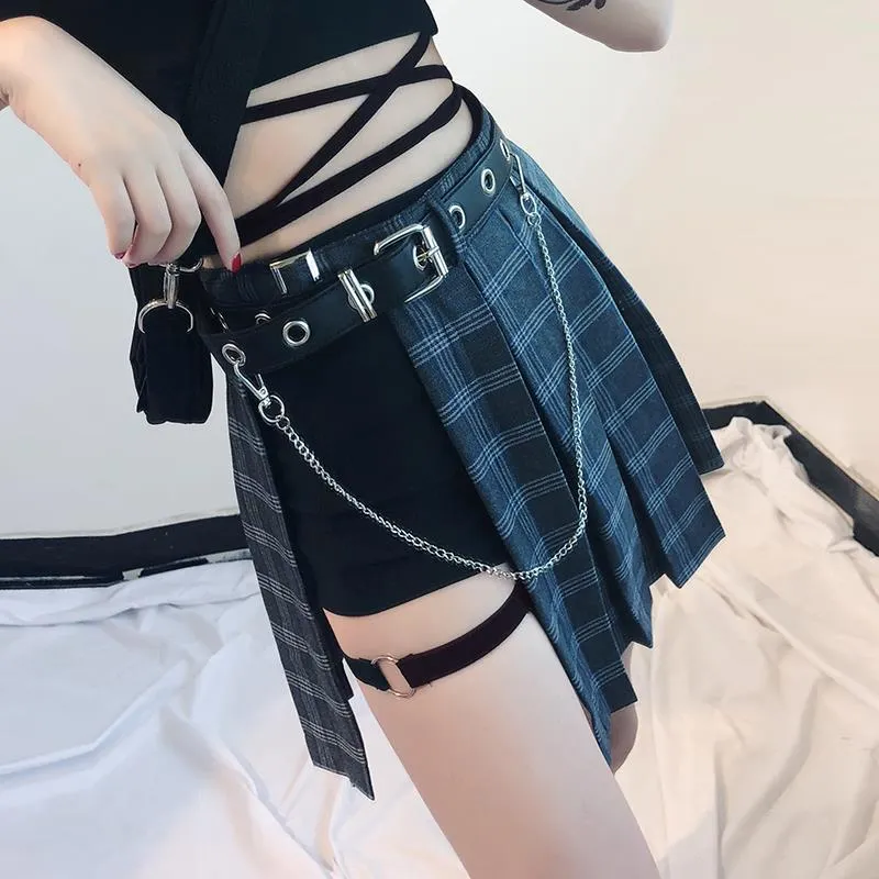 Hip-Hop Pleated Skirt
