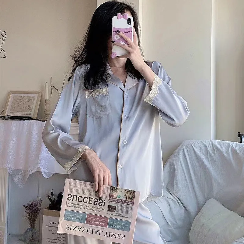 Ice Silk Pajamas Women's High-grade Summer Suit Short