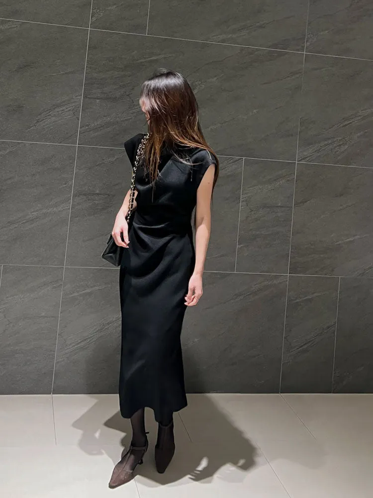 Irregular Pleated Long Skirt