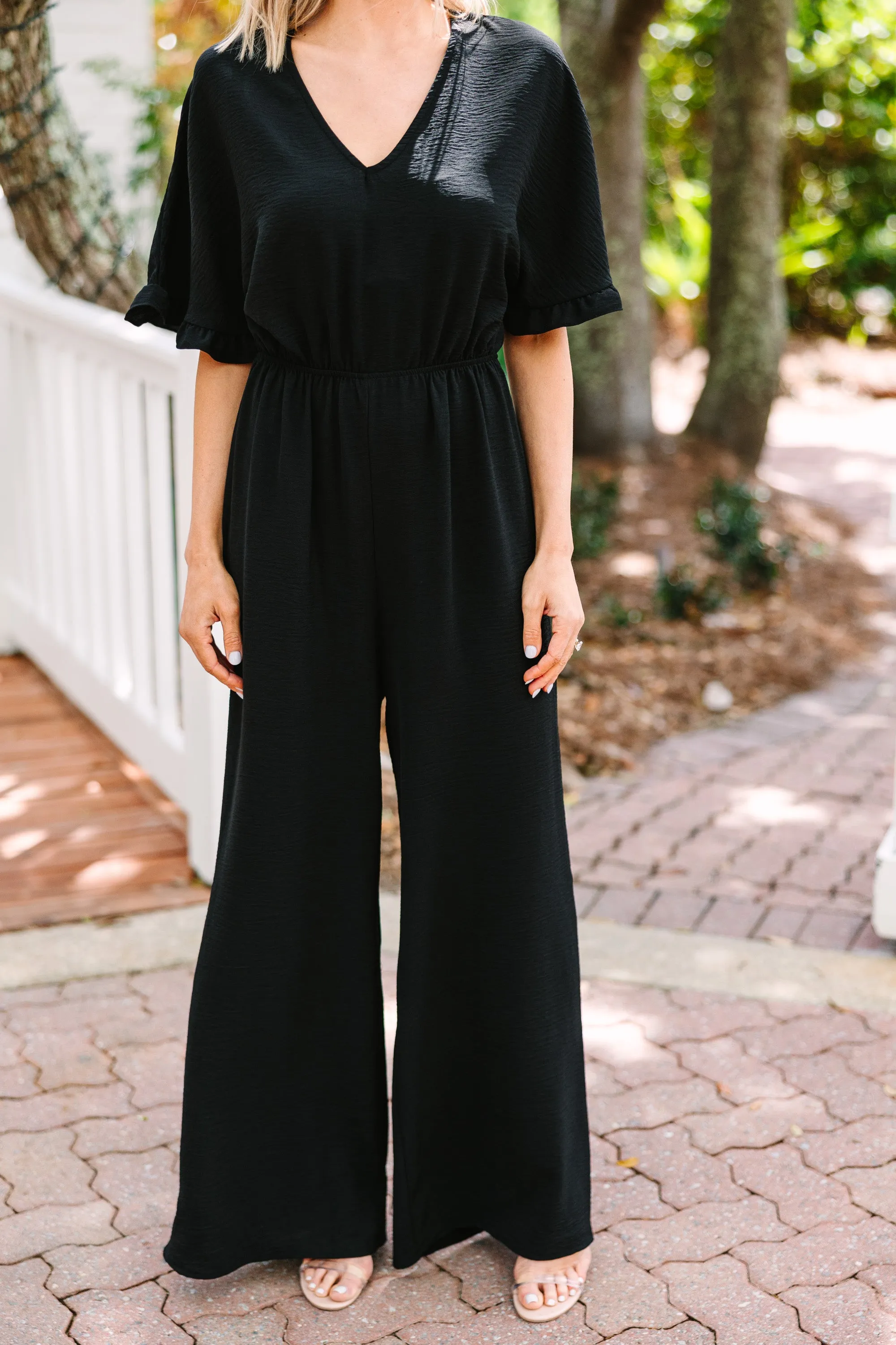 It's All You Black Wide Leg Jumpsuit