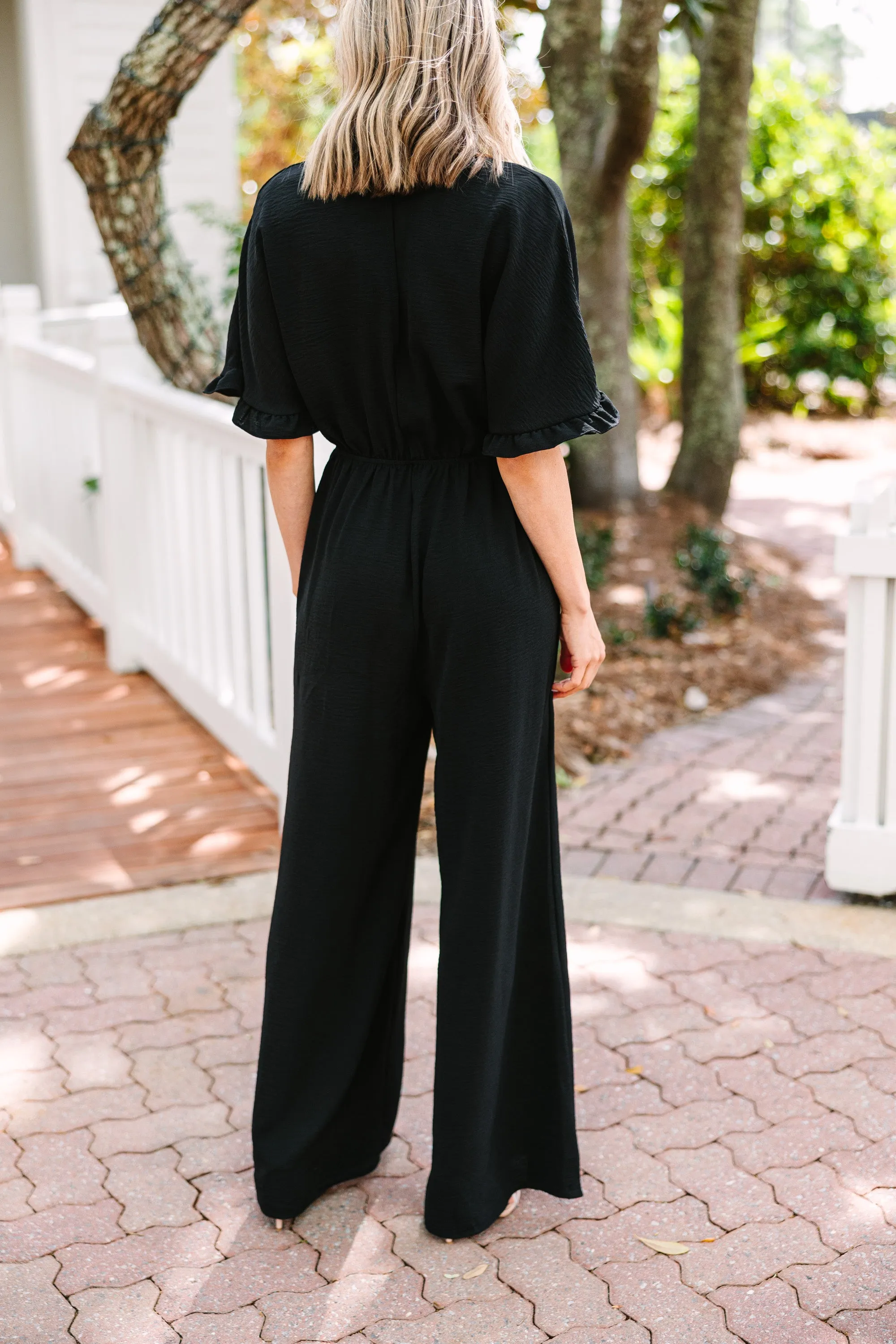 It's All You Black Wide Leg Jumpsuit
