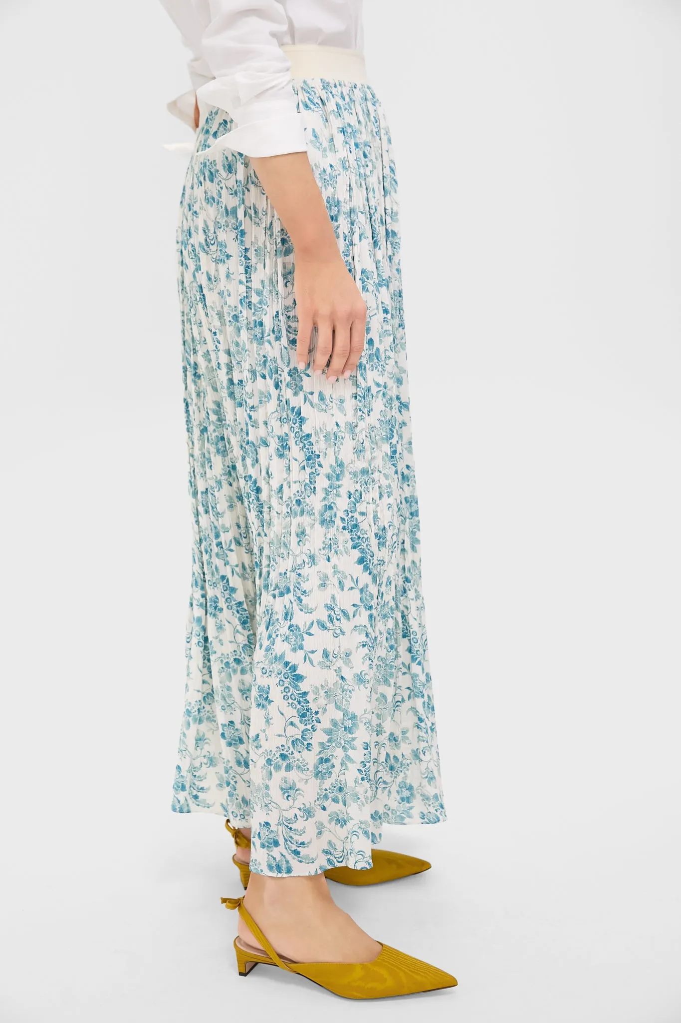 Jardin De Fleurs Plisse Crinkle Terra Skirt