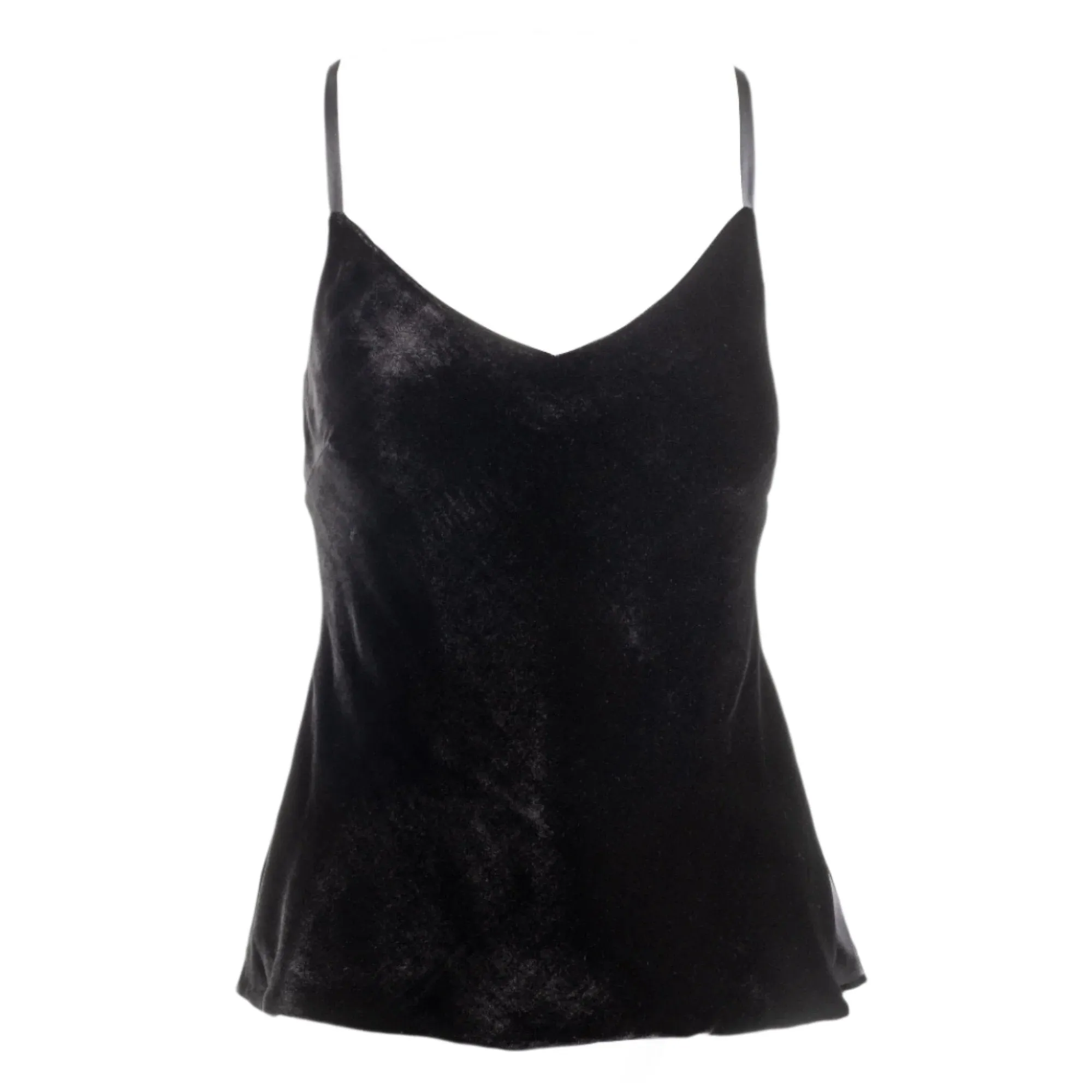 JOSEPHINE SILK VELVET CAMISOLE IN NOIRE - MADE TO ORDER