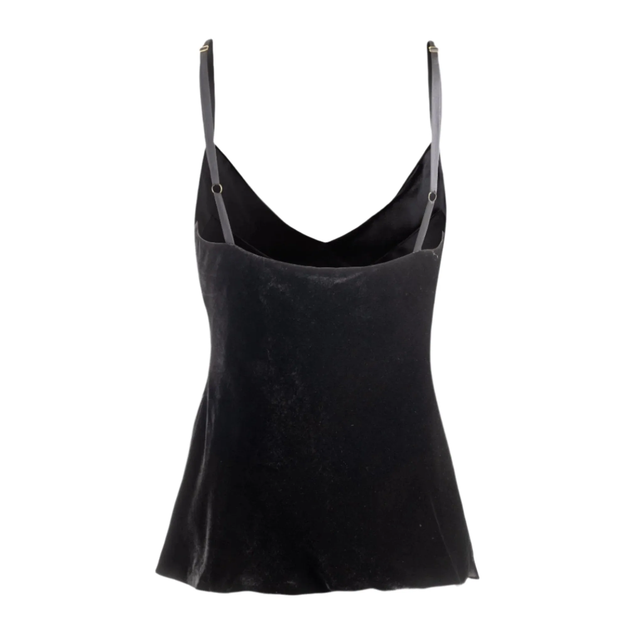 JOSEPHINE SILK VELVET CAMISOLE IN NOIRE - MADE TO ORDER