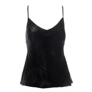 JOSEPHINE SILK VELVET CAMISOLE IN NOIRE - MADE TO ORDER