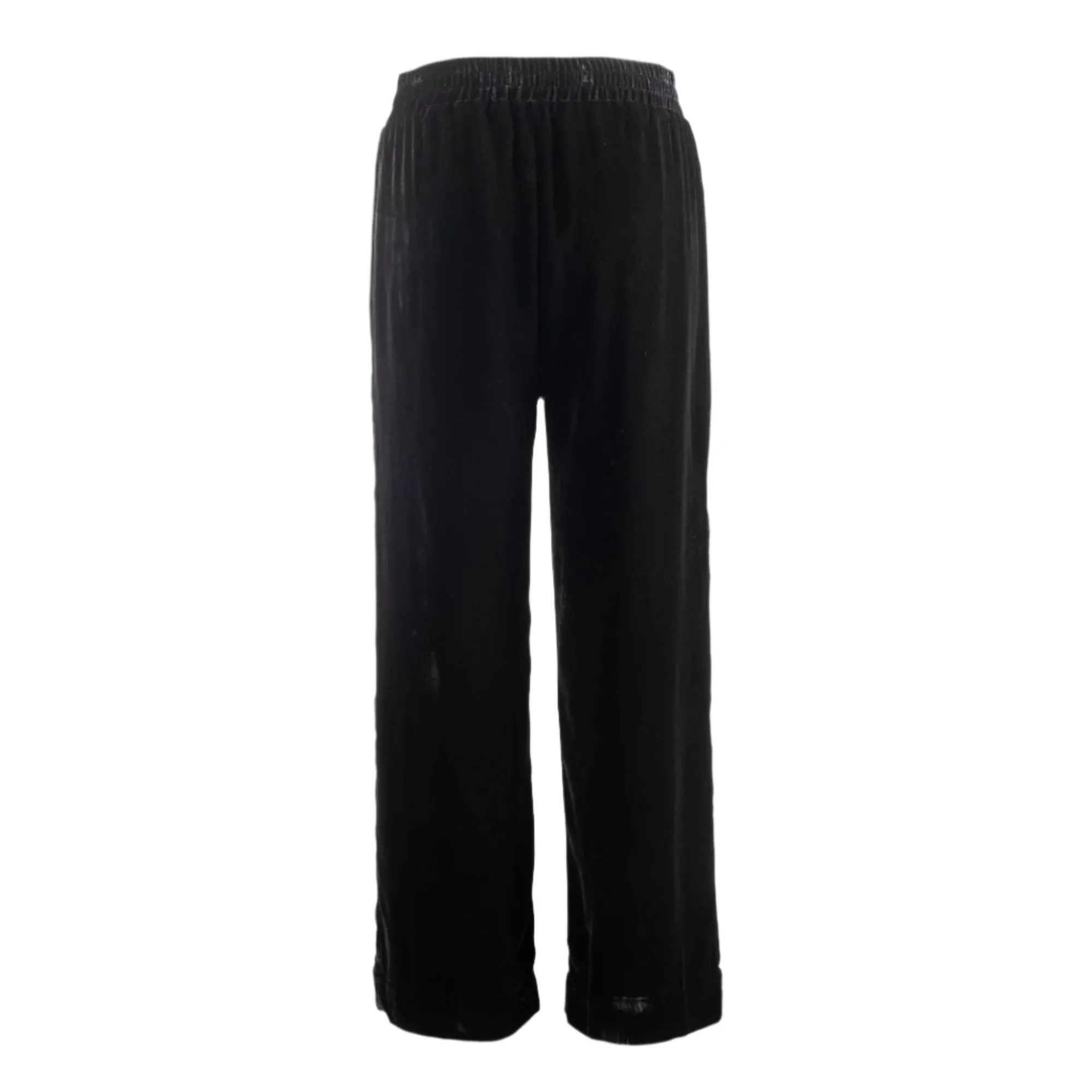 JOSEPHINE SILK VELVET TUXEDO PANT IN NOIRE