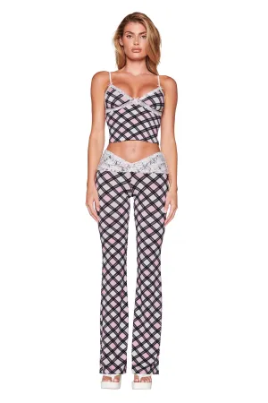 KENDRA TANK - PINK : PLAID