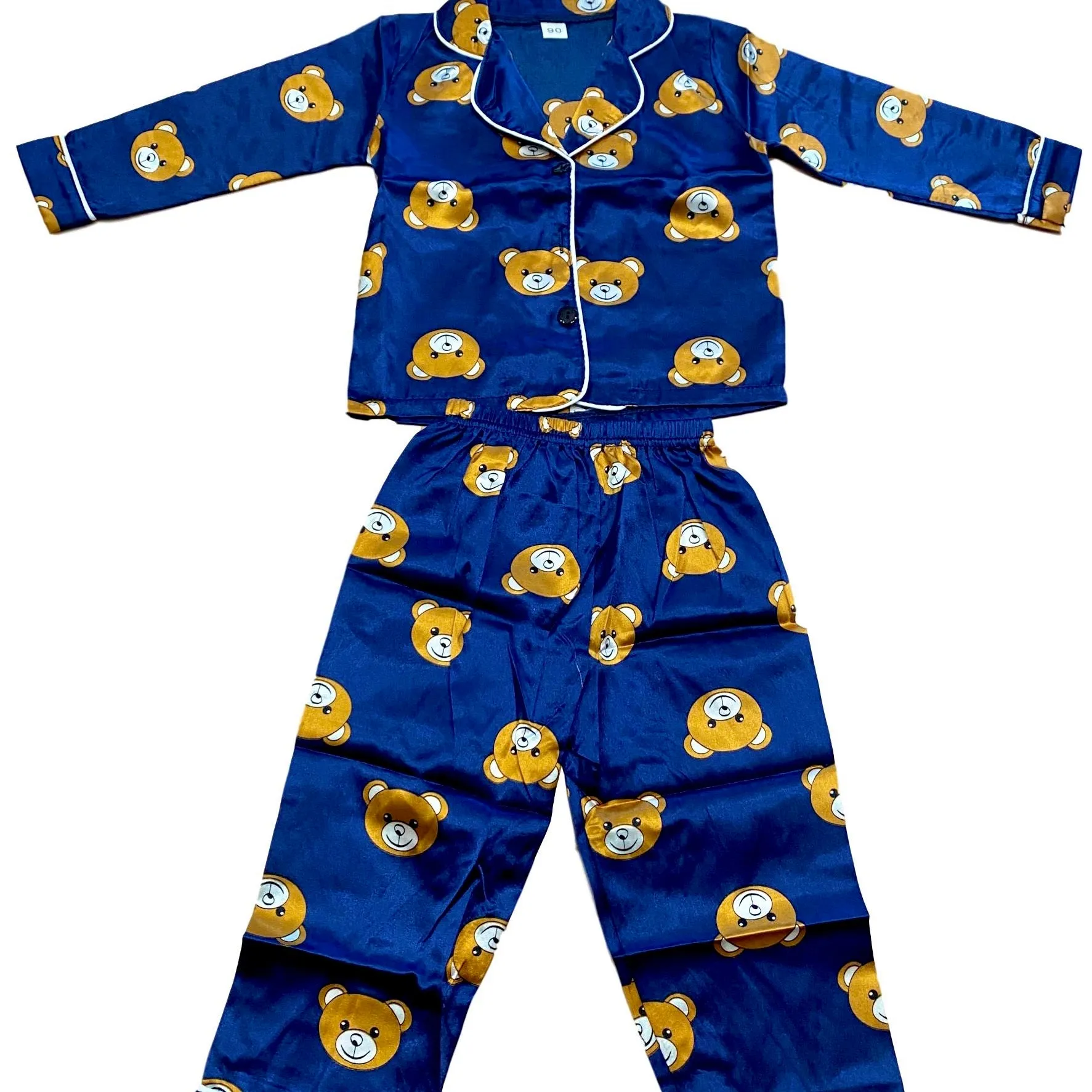 KIDS TEDDY BEAR SILK PAJAMA SET