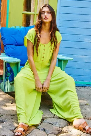 Kira Solid Woven Jumpsuit