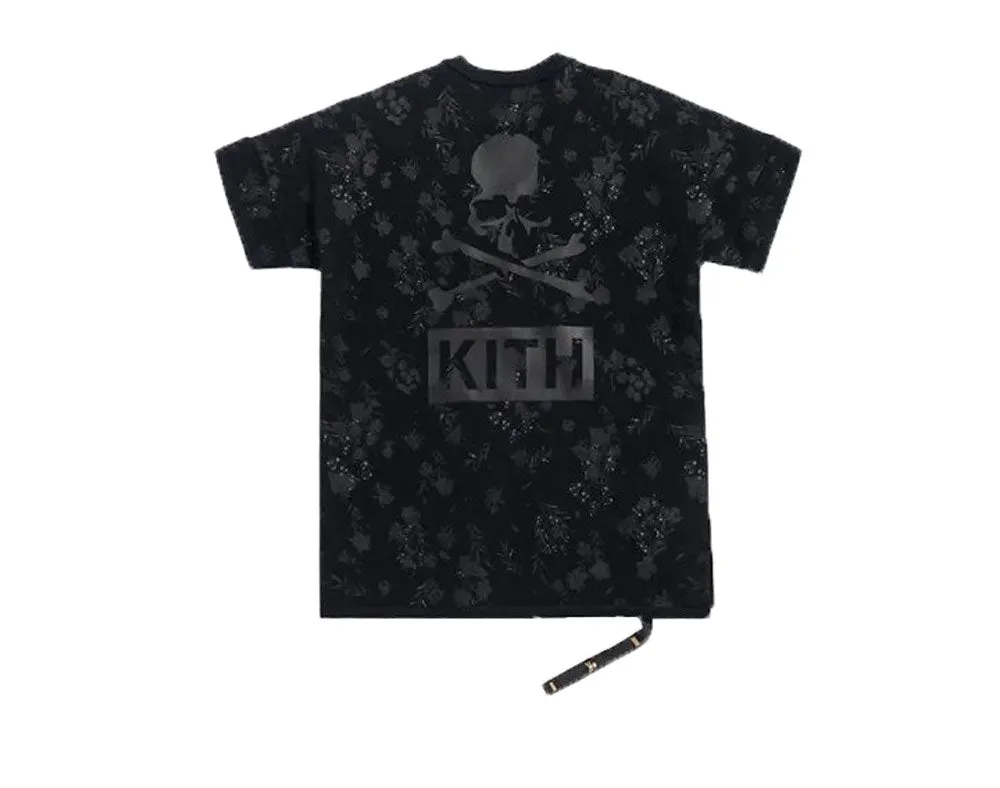 KITH X MASTERMIND WORLD Men's Black Reverse SS Floral Sweater KH3397 NWT