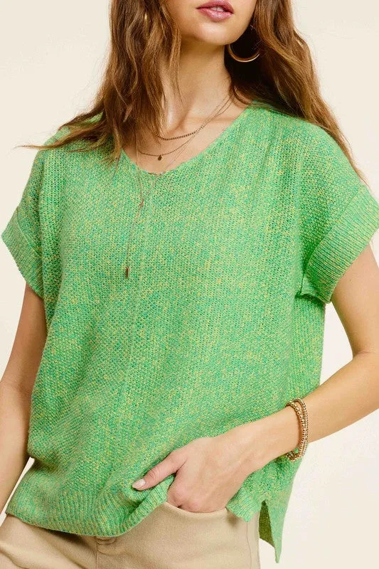 La Miel Short Sleeve Sweater Top