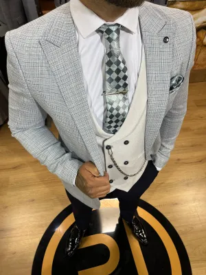 Lazzari - Ice Blue/Cool Grey 3 Piece Suit