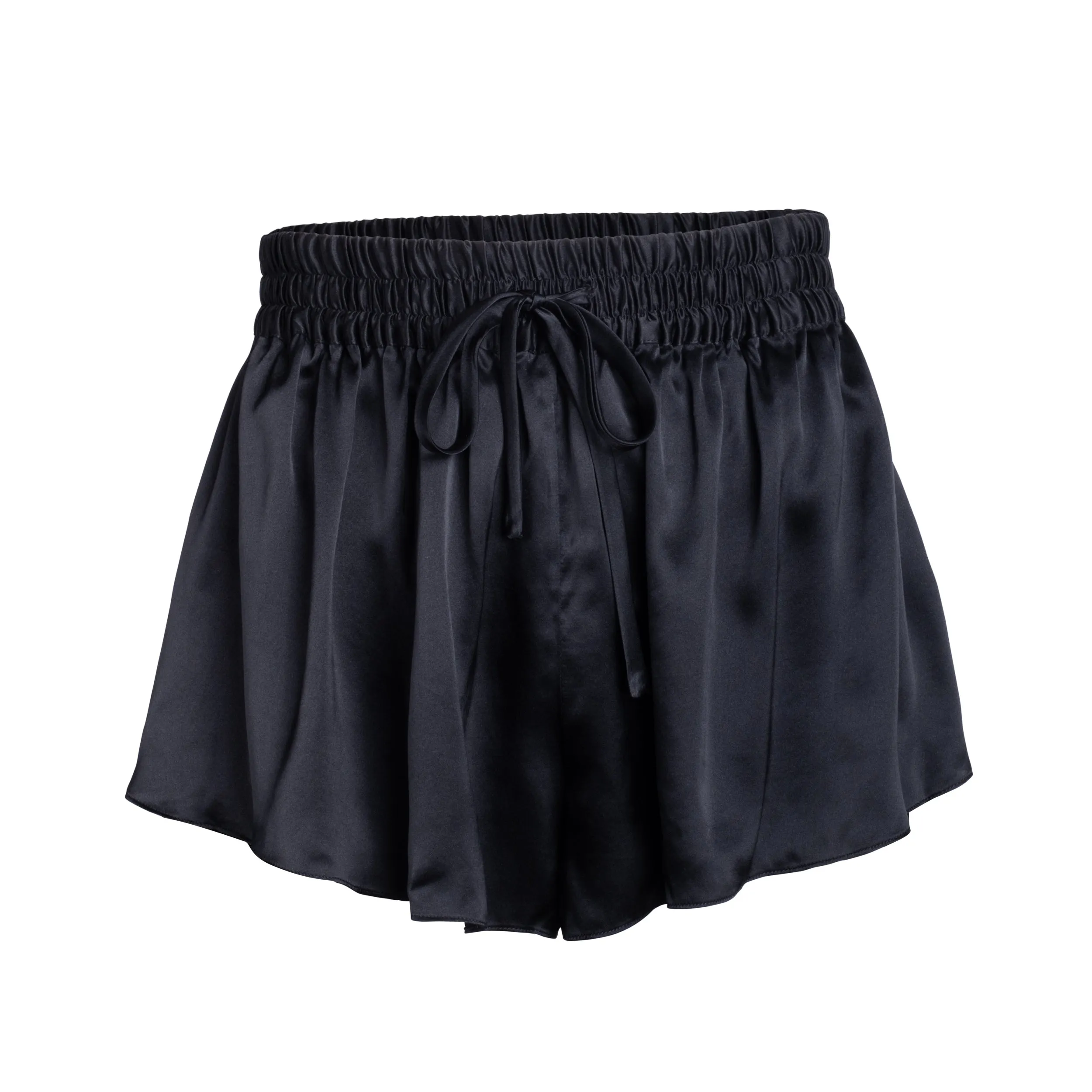 LOLA SILK SHORT IN NOIRE
