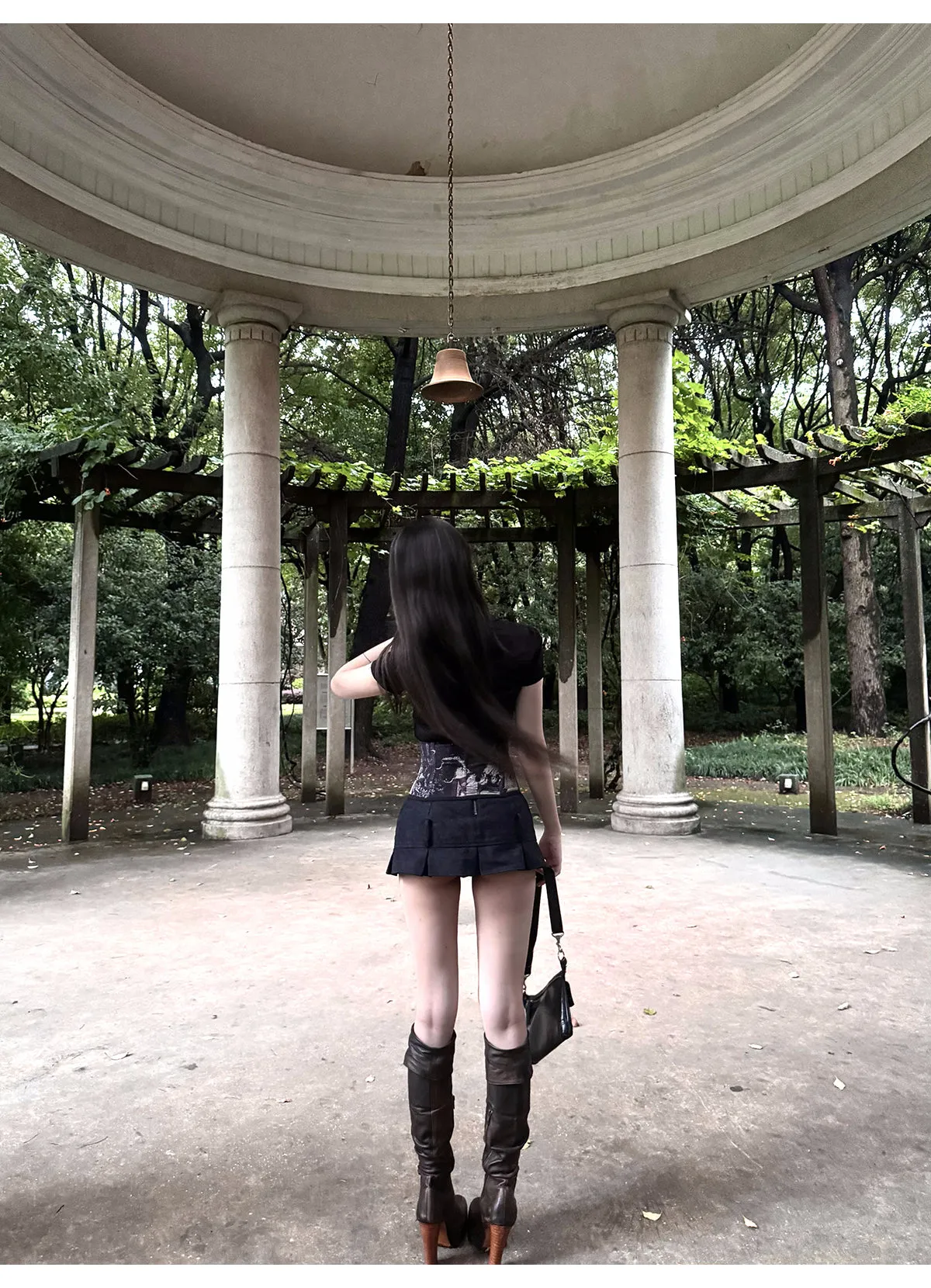 Low Waist Pleated Mini Skirt