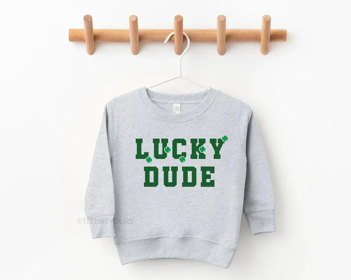 Lucky Mama & Lucky Dude St Patricks Day Sweatshirts for Mom and Baby. Mommy and Me Outfit, Shamrock Sweatshirts, Baby St Patrick's Day shirt