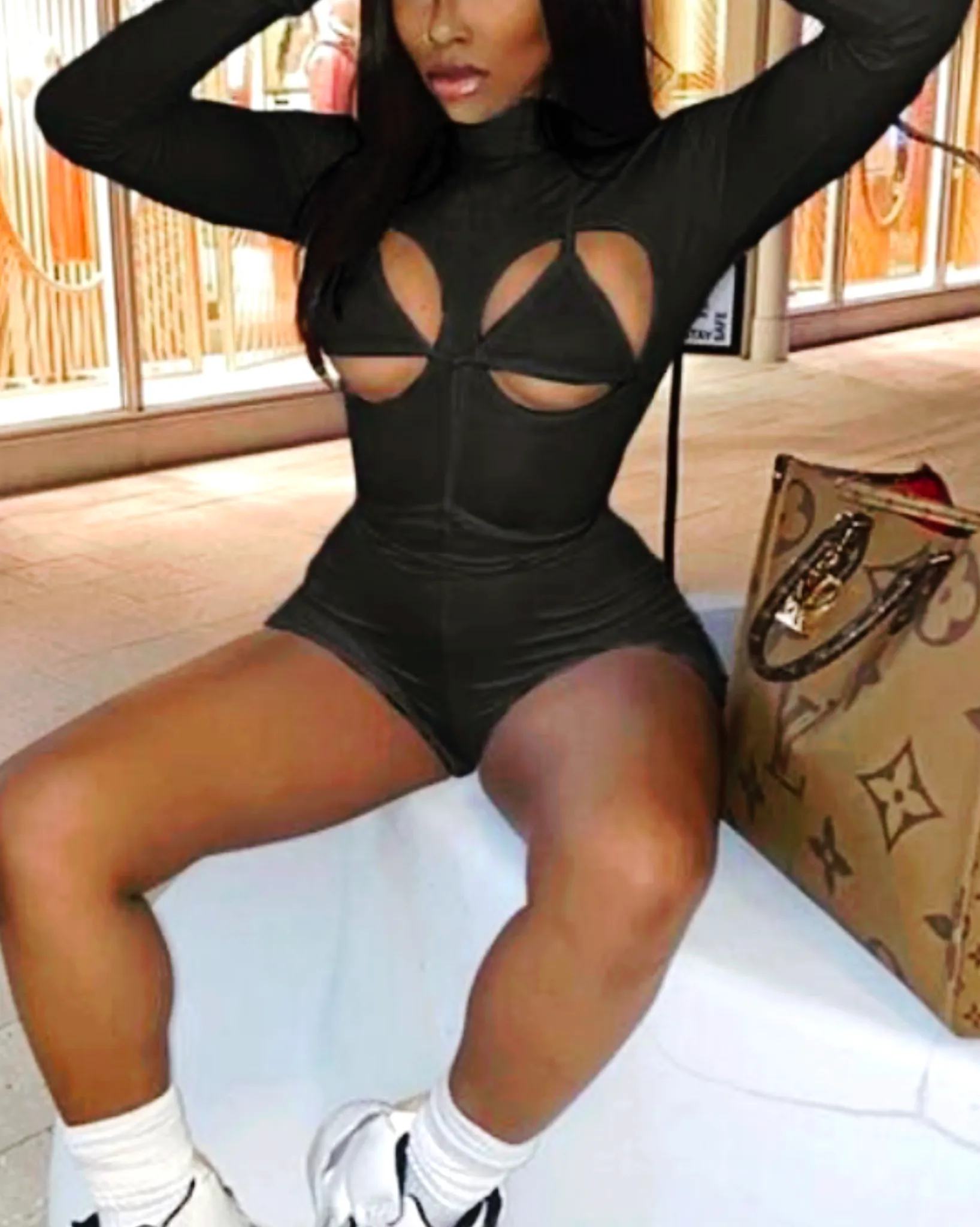 Make Them Wish Romper - Black