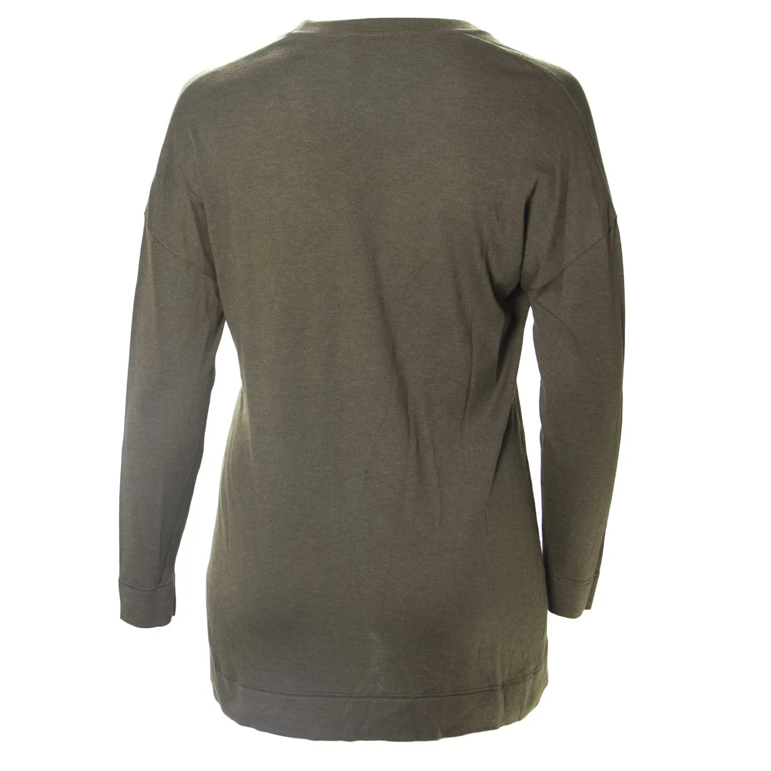 MARINA RINALDI Women's Brown Madre V-Neck Cardigan $385 NWT