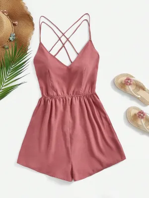 Mauve Strappy Romper