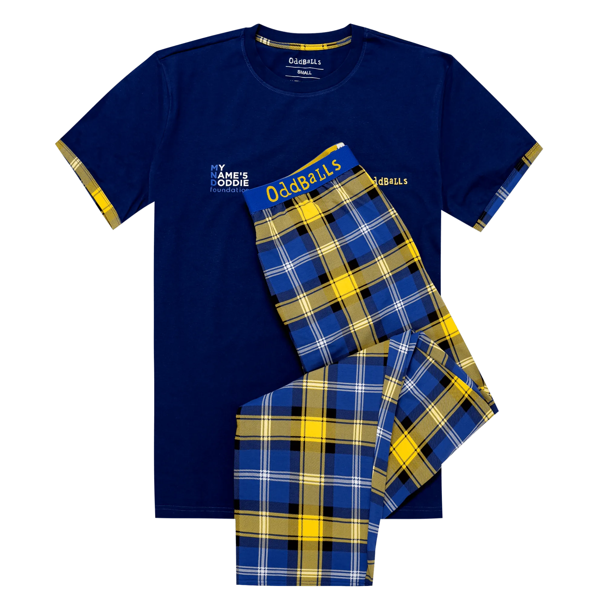 Mens Long Pyjamas - Doddie Weir - Trousers & T-Shirt