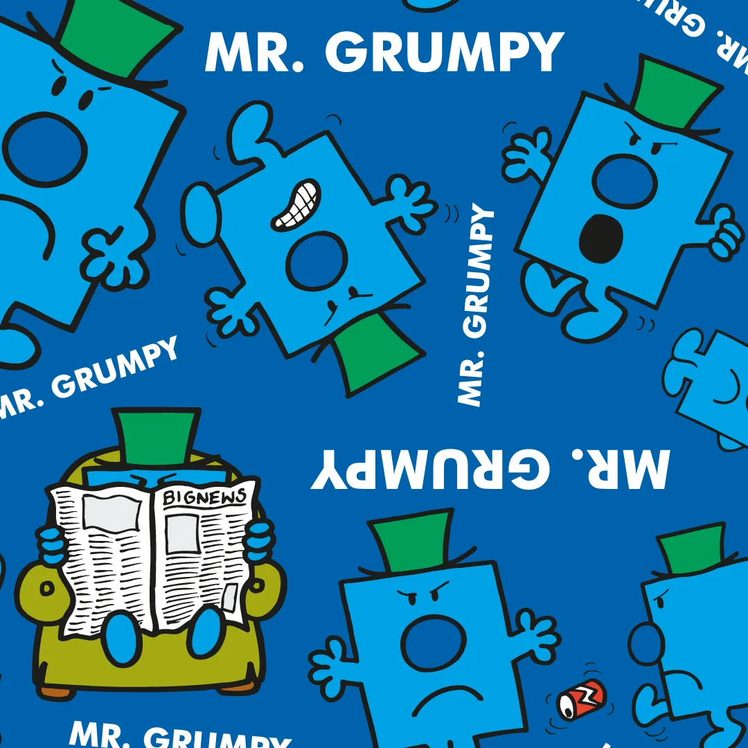 Mens Long Pyjamas - Mr Grumpy - Trousers & T-Shirt