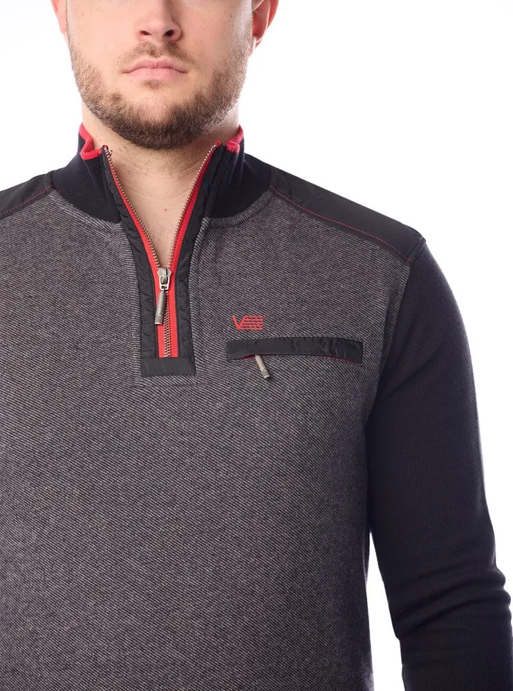 Men's mock zip top