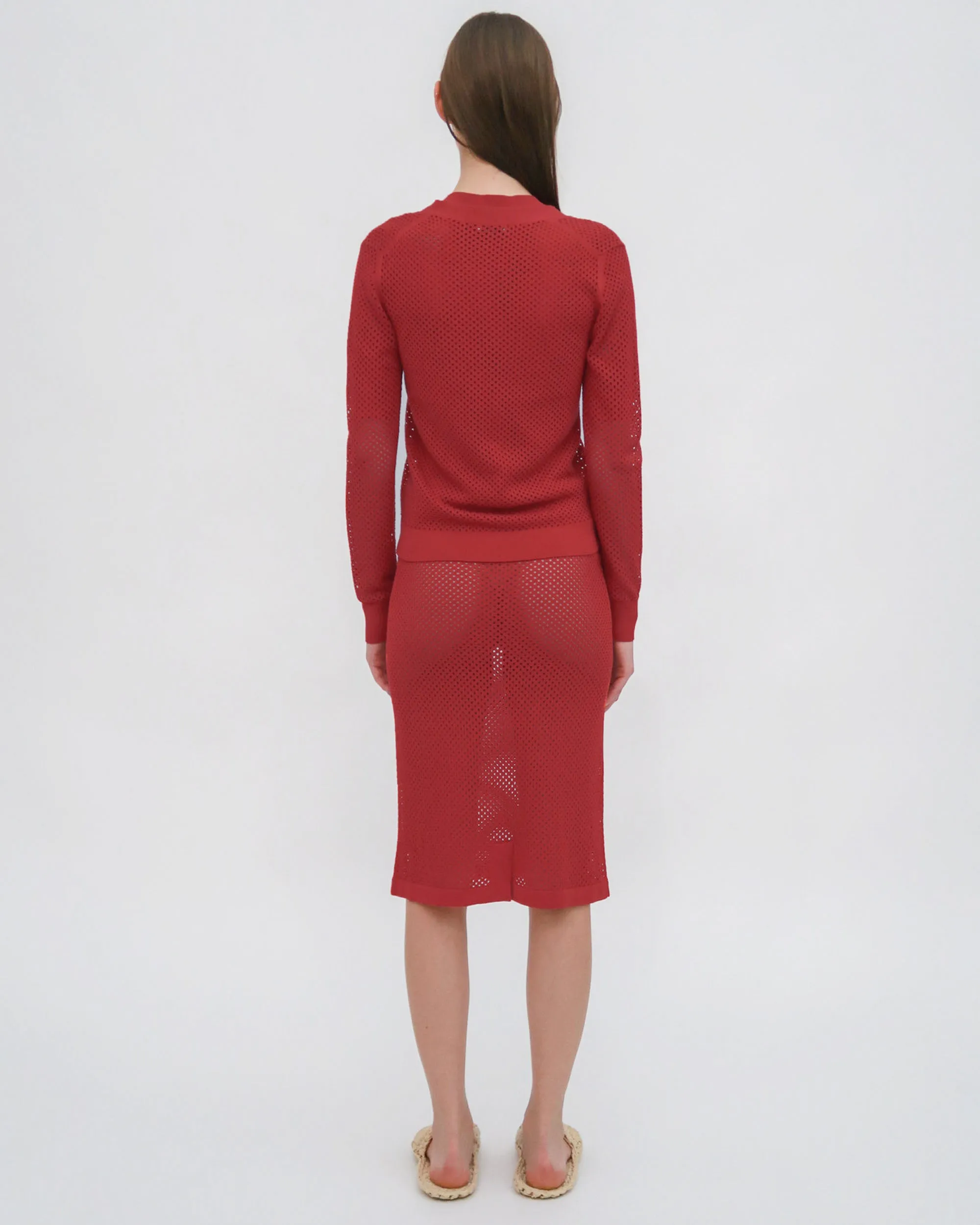 MESH POINTELLE CARDIGAN