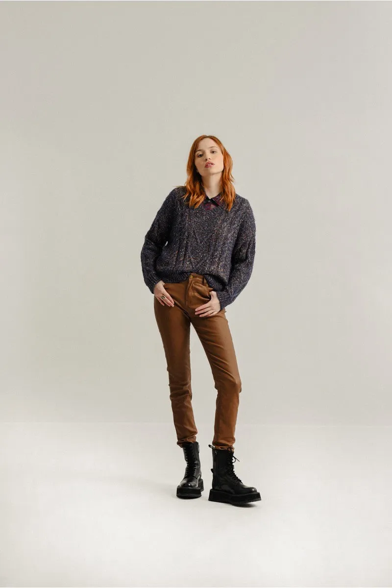 Mottled Knitted Sweater