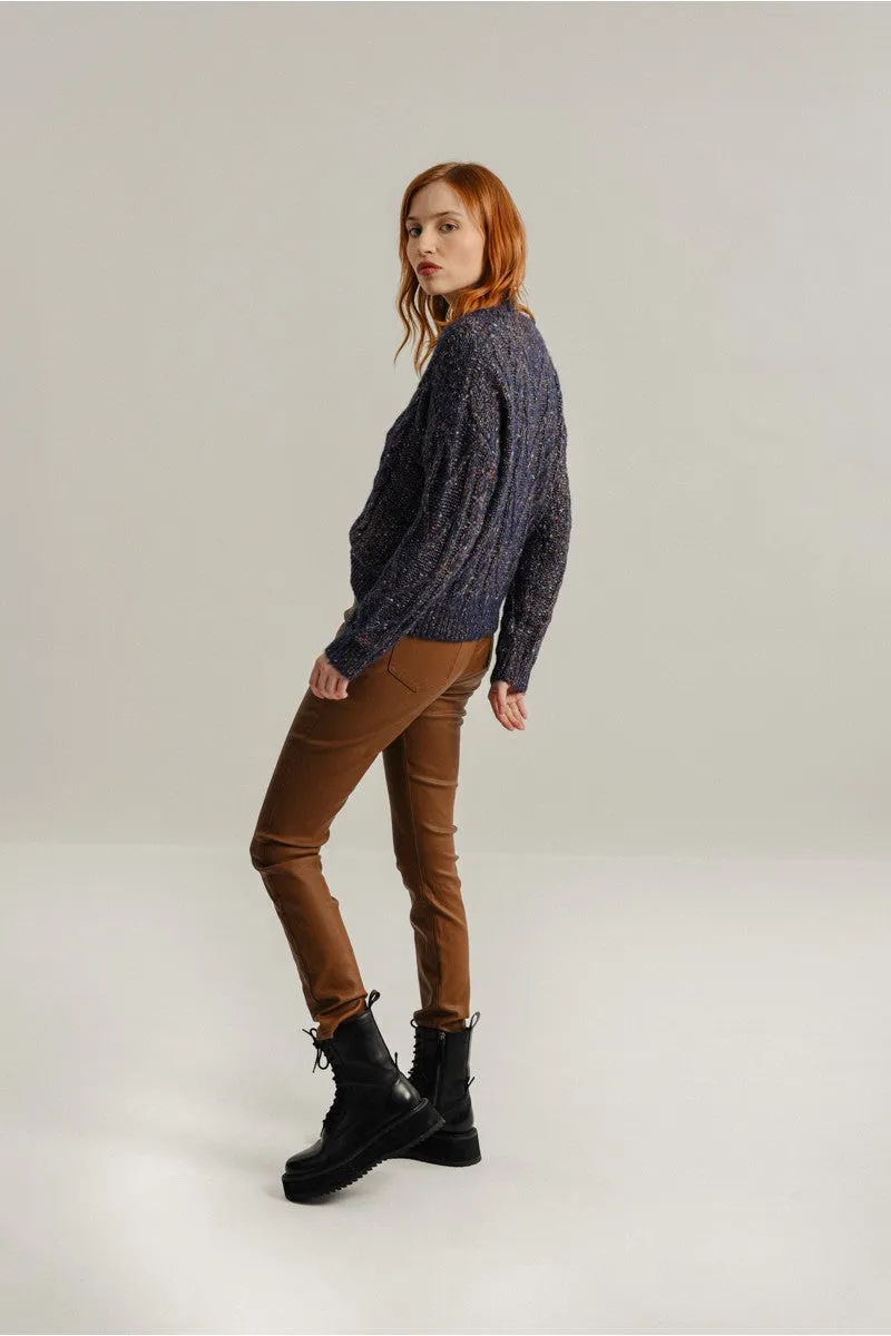 Mottled Knitted Sweater