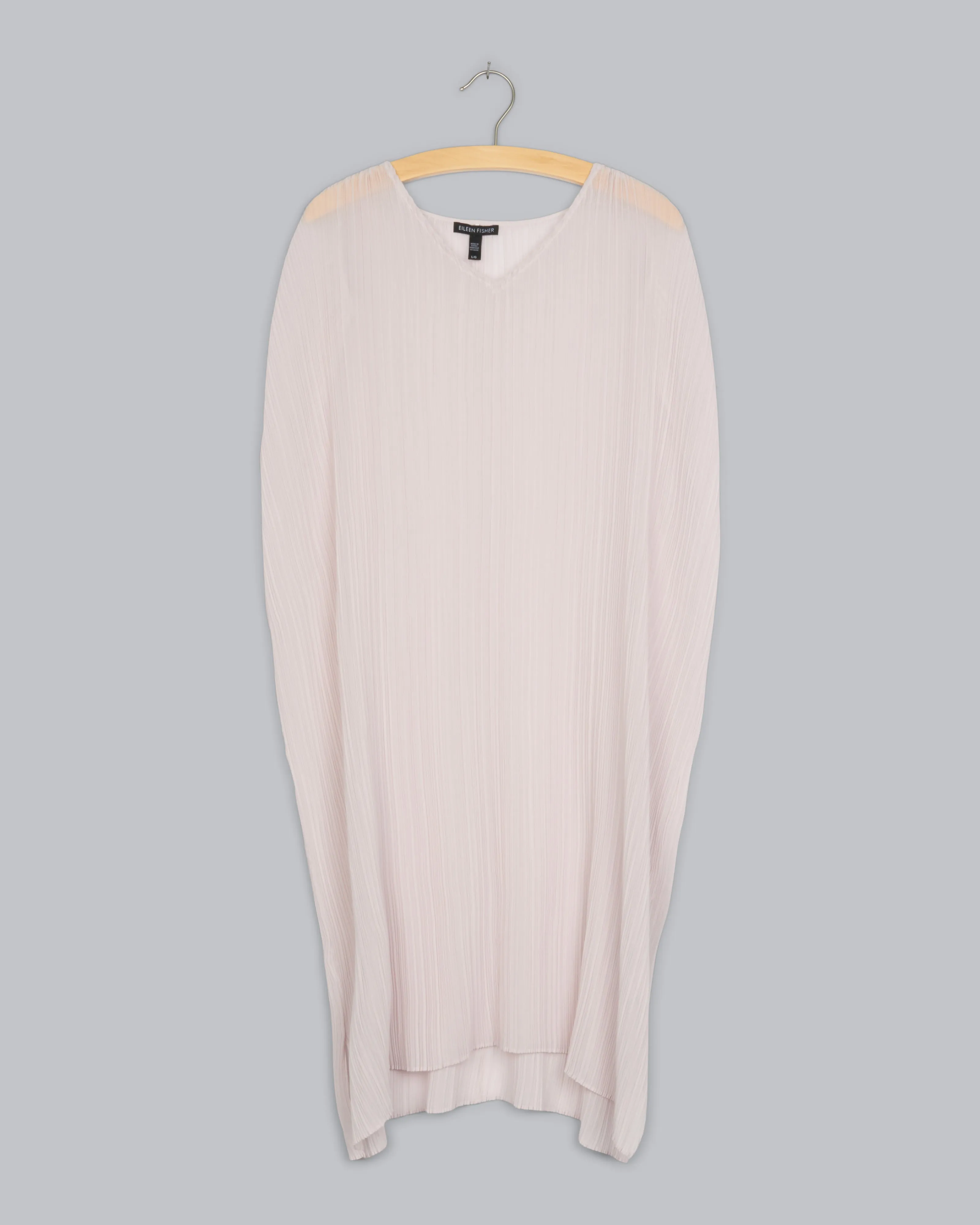 Mushroom Pleated Recycled Polyester Dress