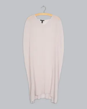 Mushroom Pleated Recycled Polyester Dress