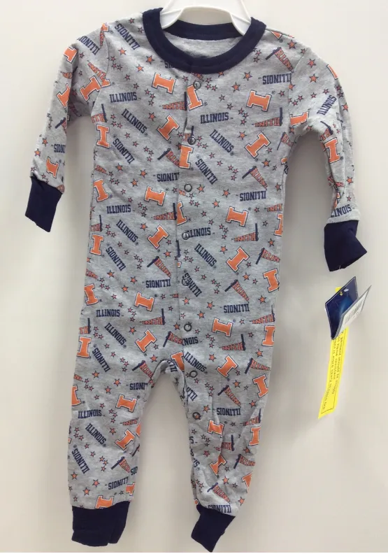 NCAA Official Baby 1 Piece Sleeper Pajamas
