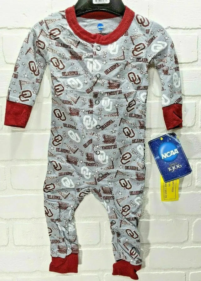 NCAA Official Baby 1 Piece Sleeper Pajamas