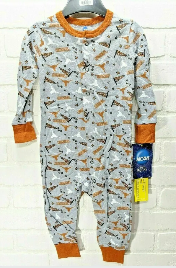NCAA Official Baby 1 Piece Sleeper Pajamas