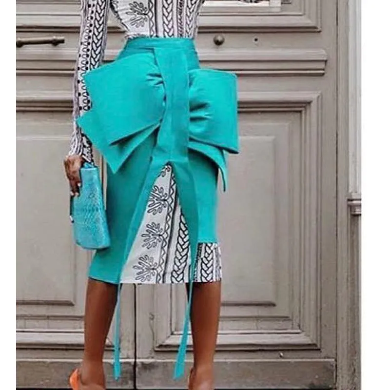 New Big Bow Bodycon Skirt