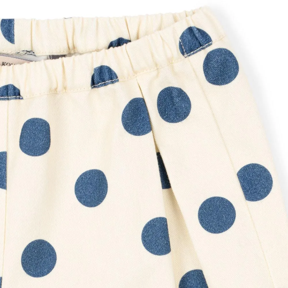 Nola Polkadot Straight Leg Cotton Trousers