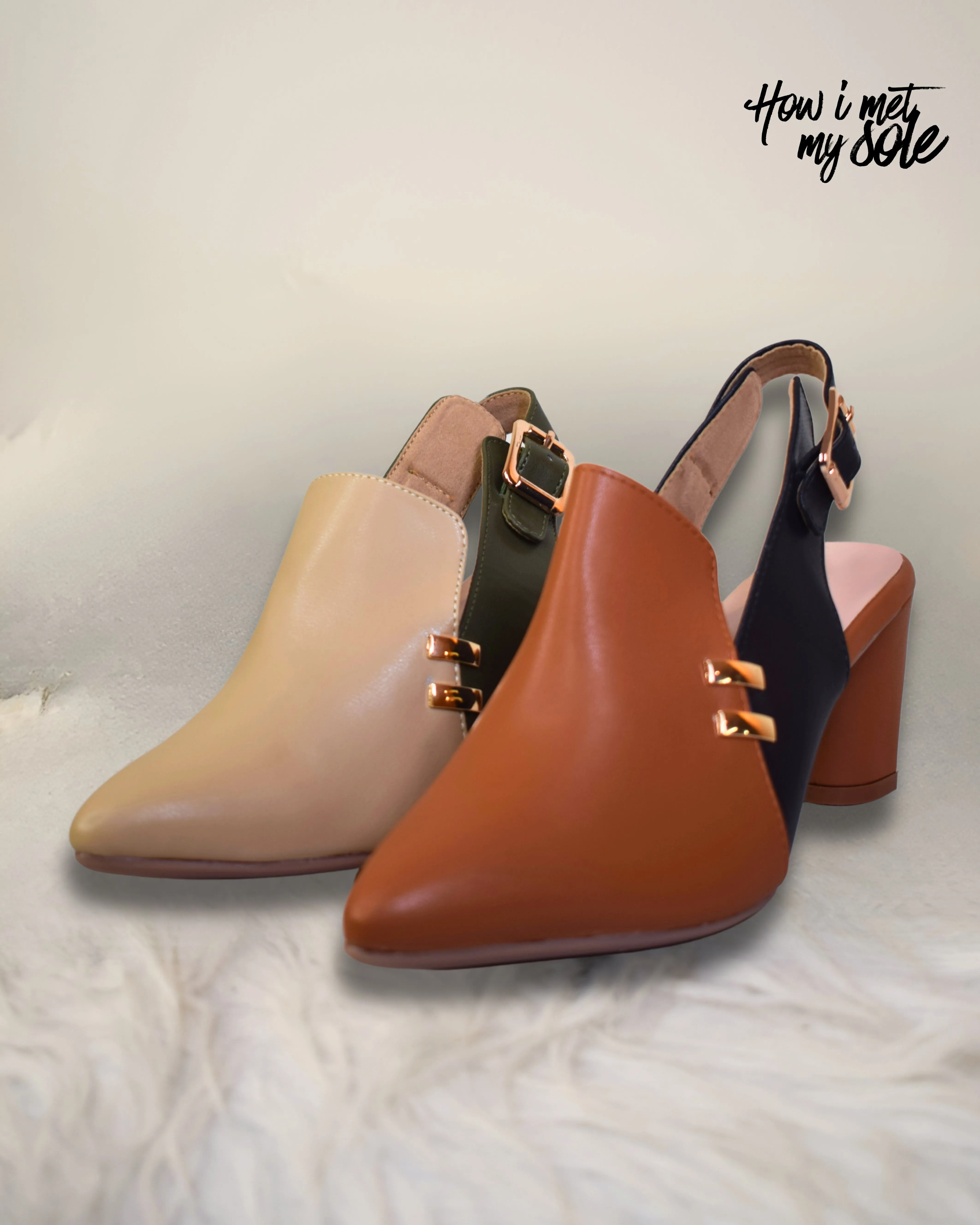 'Off-White Fall Fashioned' Pointed-Toe Heels