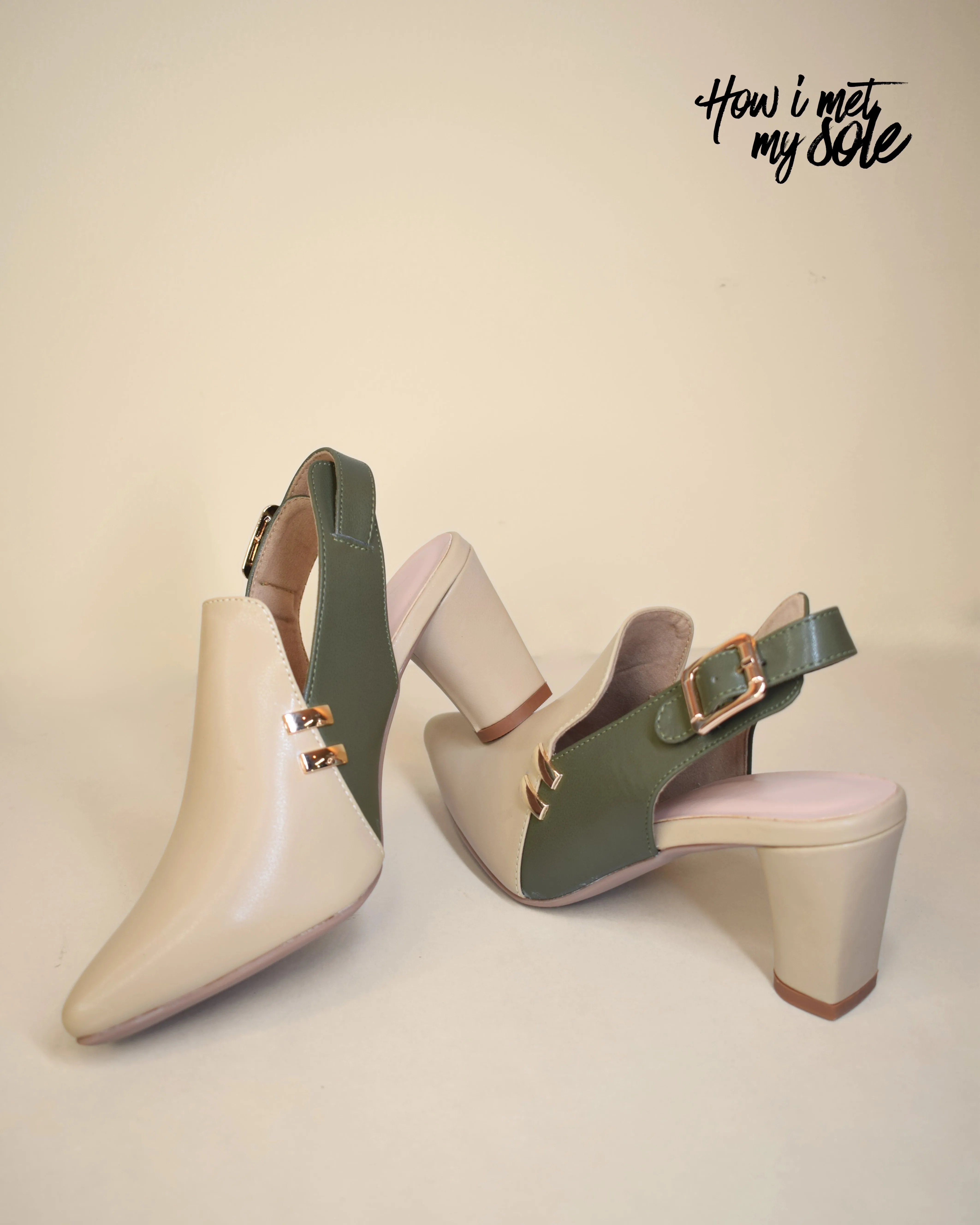 'Off-White Fall Fashioned' Pointed-Toe Heels