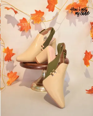 'Off-White Fall Fashioned' Pointed-Toe Heels