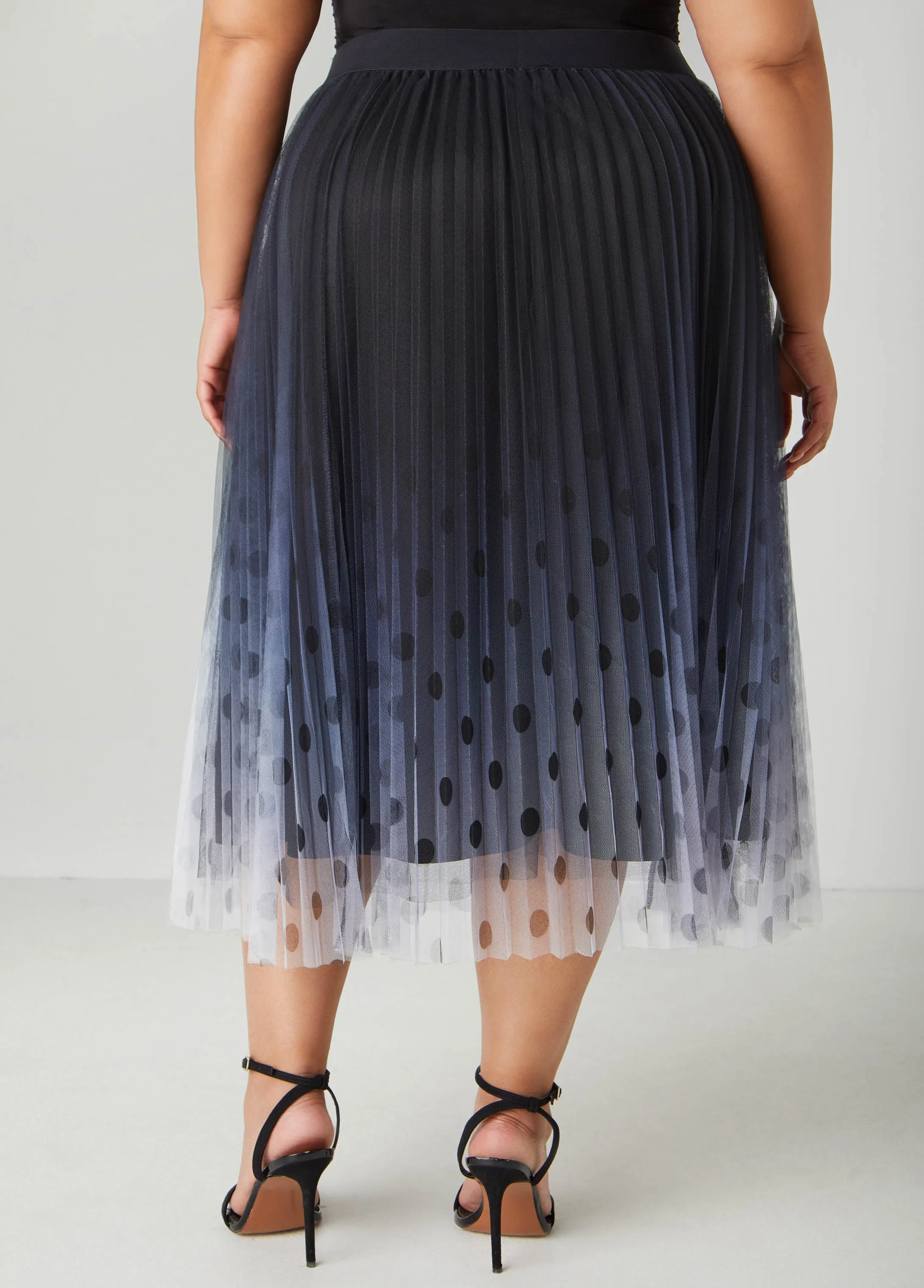 Ombre Polka Dot Midaxi Skirt