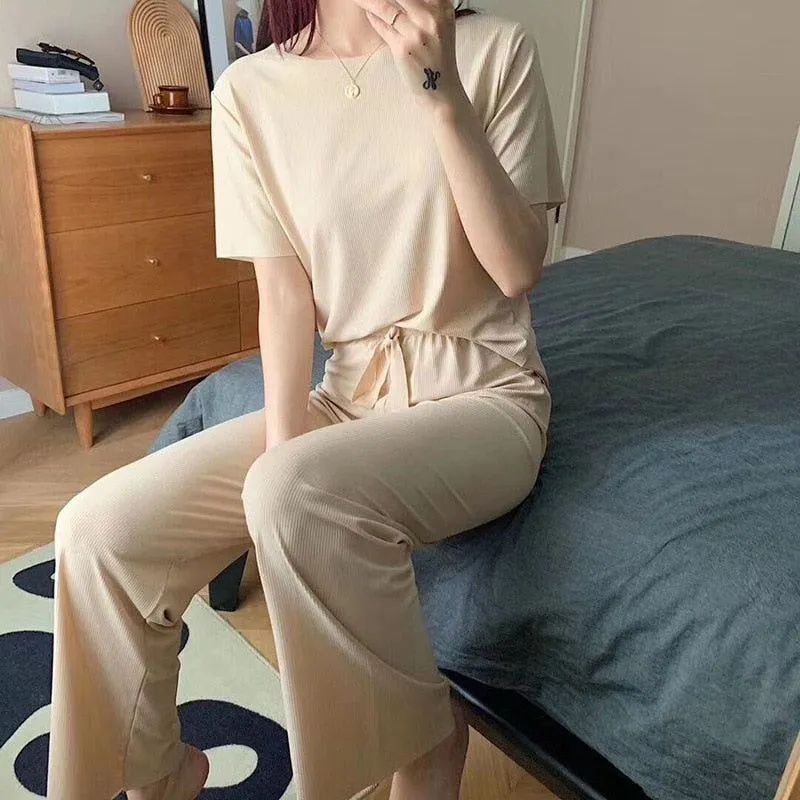 Pajamas Two Pieces Set Home Wear Nightwear