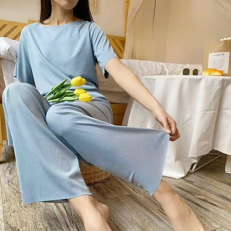 Pajamas Two Pieces Set Home Wear Nightwear