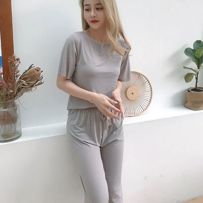 Pajamas Two Pieces Set Home Wear Nightwear