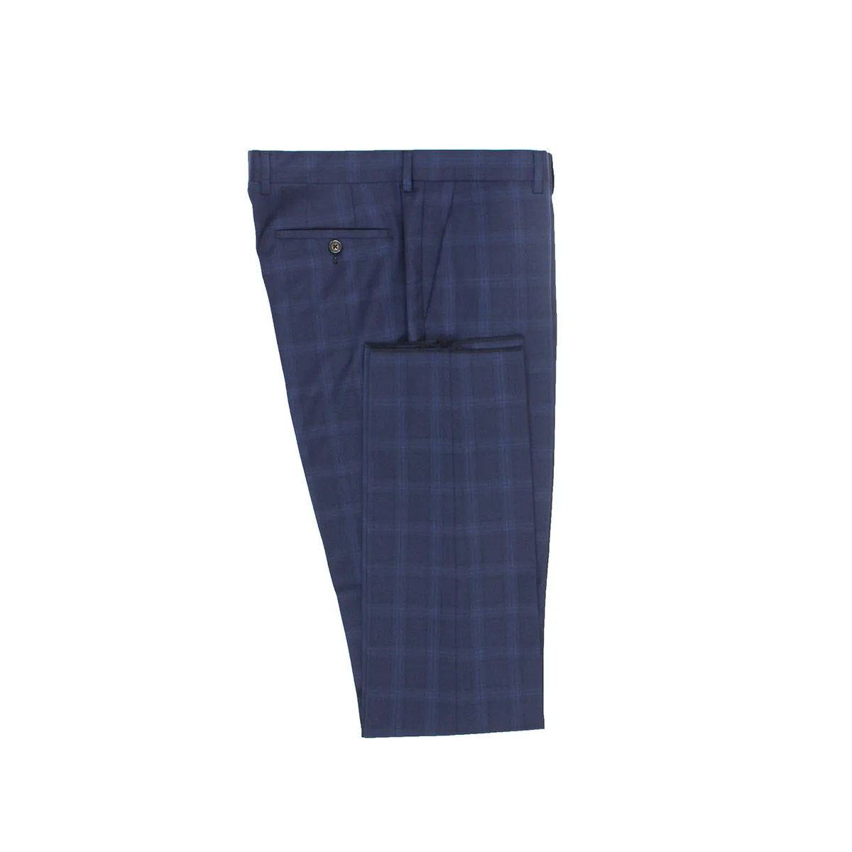 Paul Smith - Soho Tailored Fit Suit in Navy Blue Check